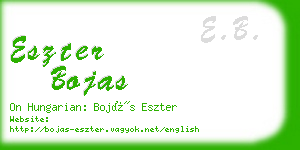 eszter bojas business card